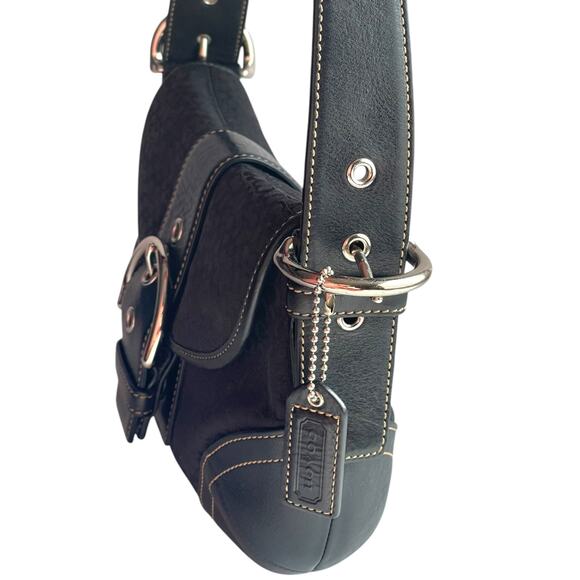 Vintage COACH 6818 SoHo Black Mini Signature 2005 Y2K - Picture 4 of 11